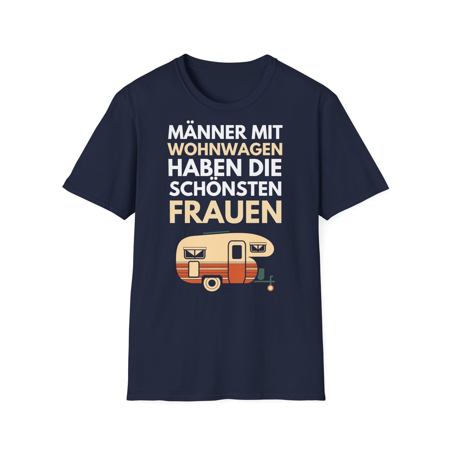 Camping T-Shirt - Männer mit Wohnwagen