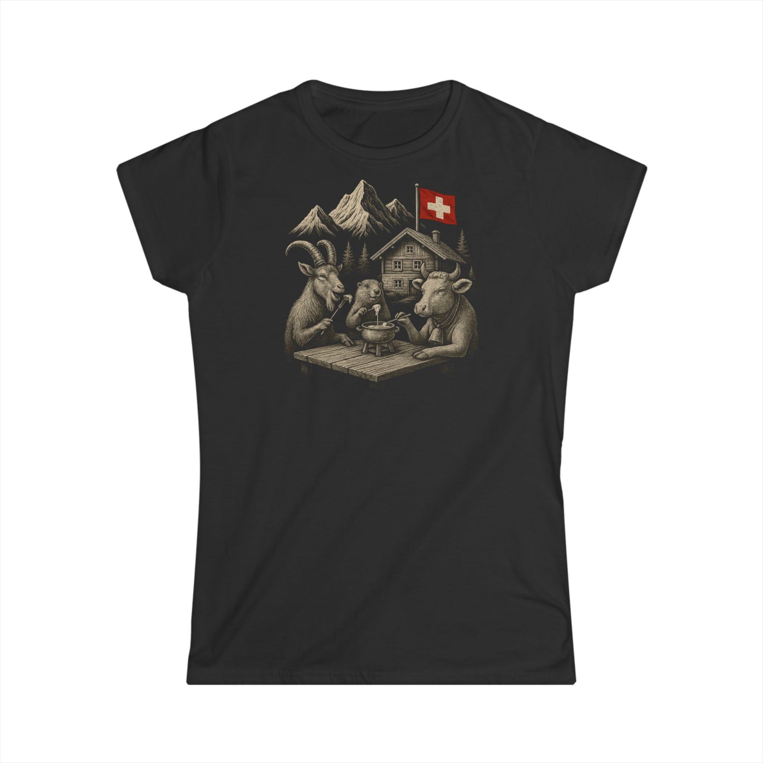 Berg T-Shirt - Fondueplausch (Damen)