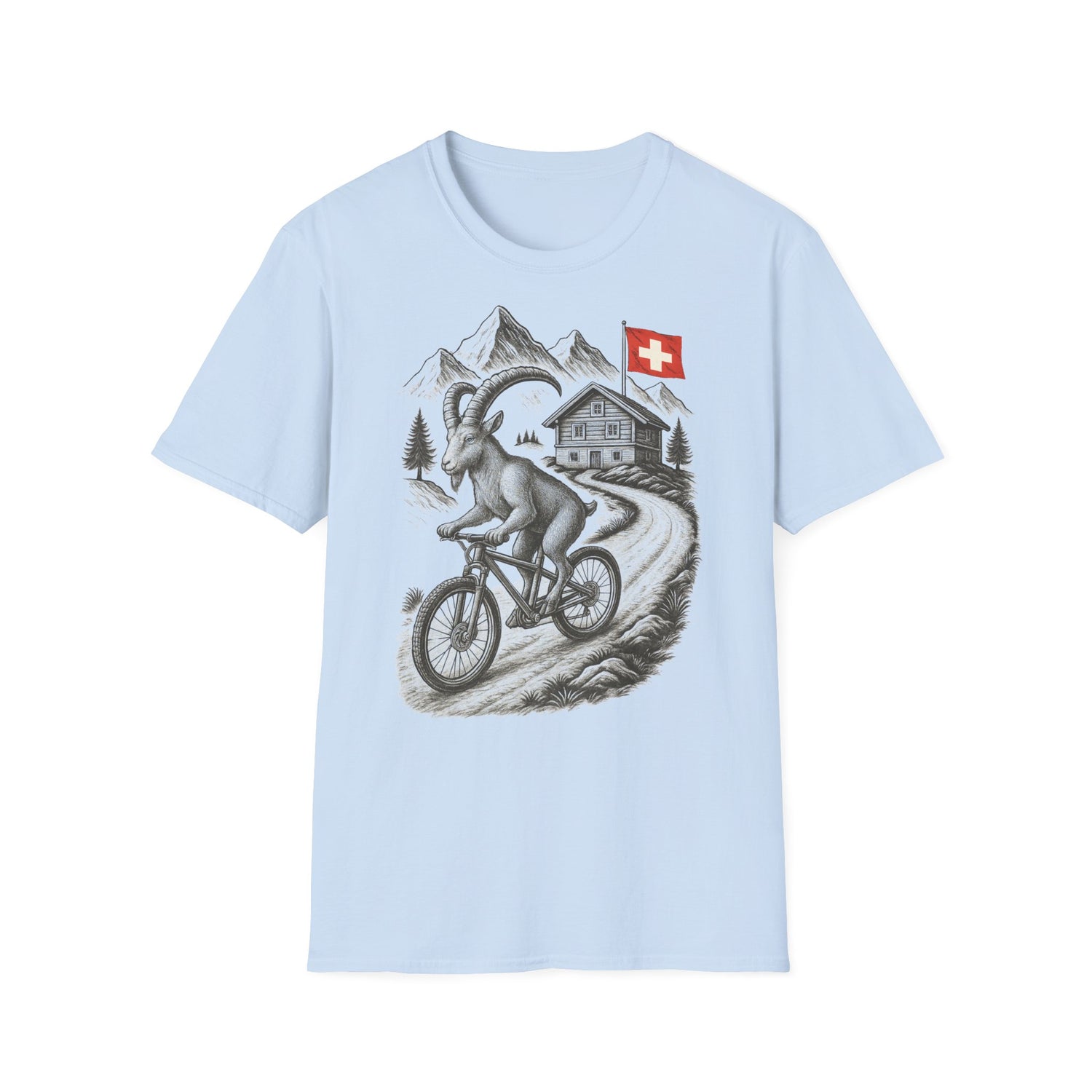 Berg T-Shirt - Steinbock am fahren