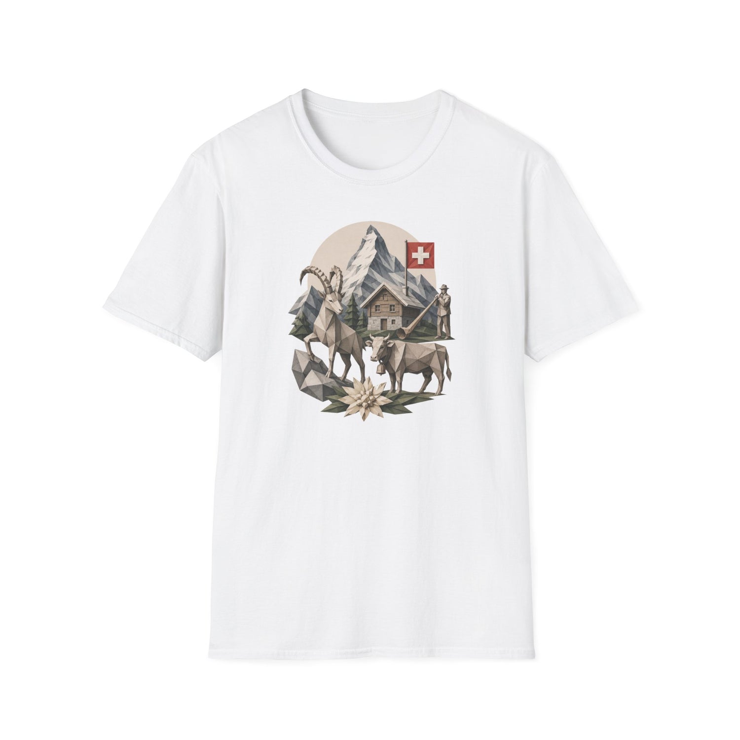 Berg T-Shirt - Schweizer Identifikation (Origami)