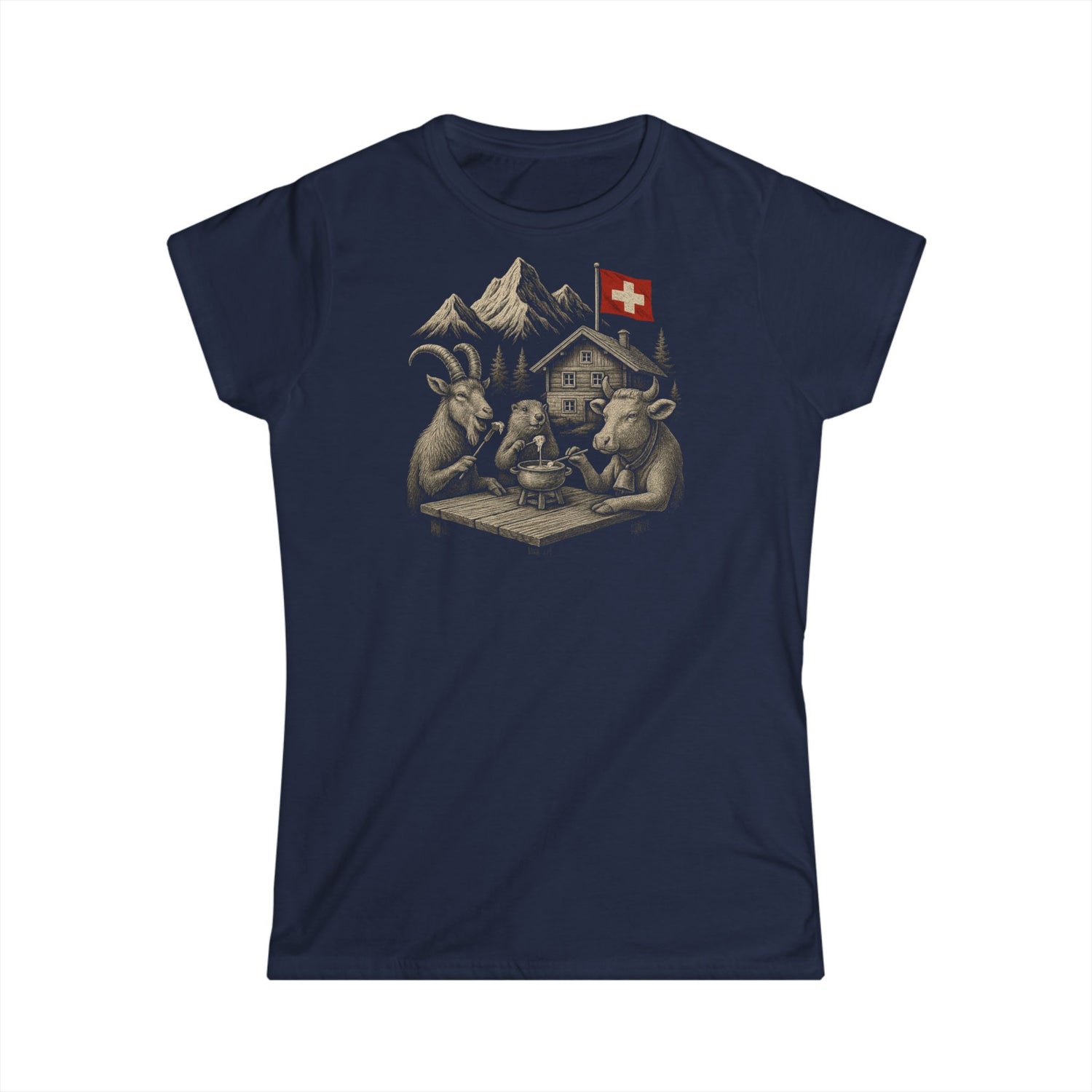 Berg T-Shirt - Fondueplausch (Damen)