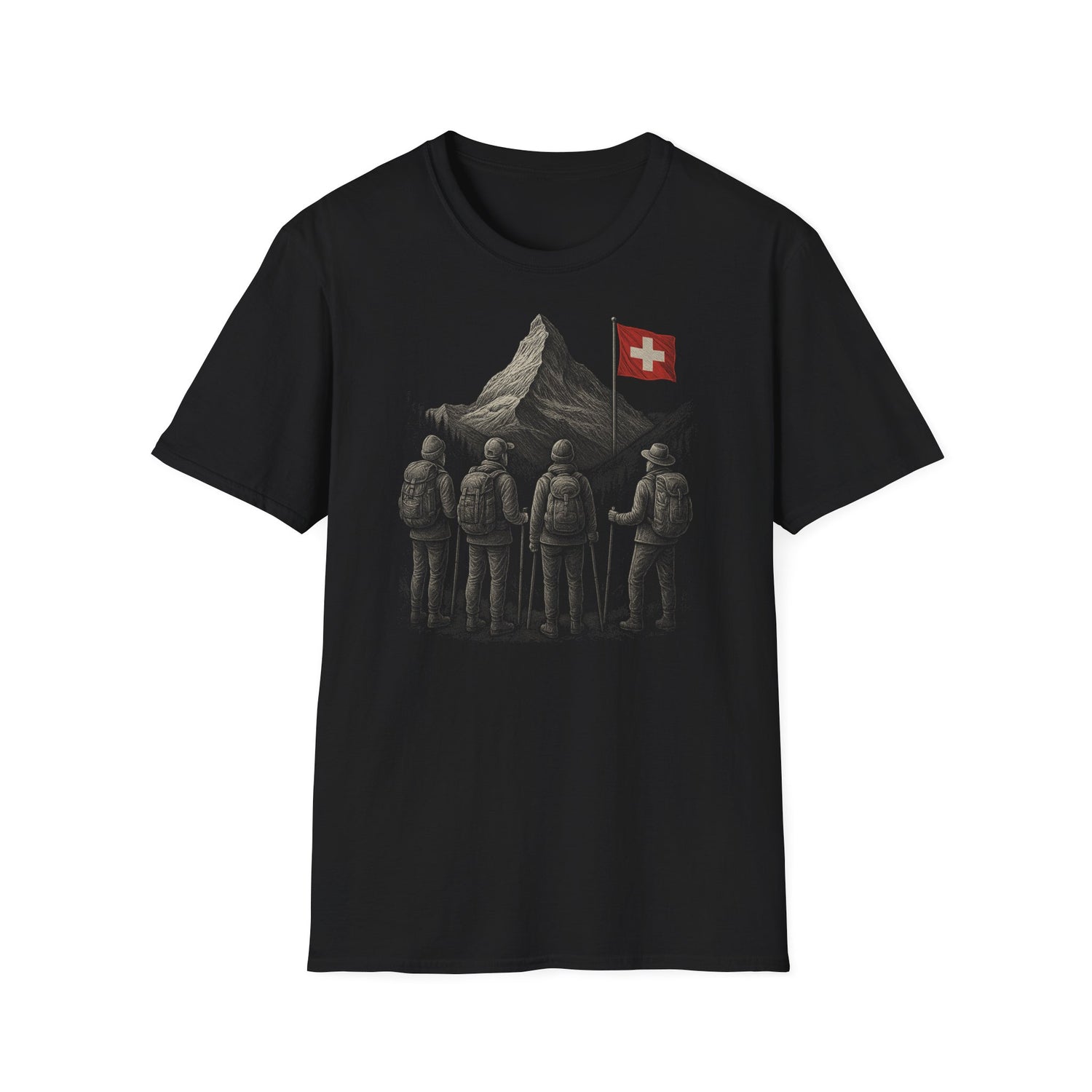 Berg T-Shirt - Freunde am Matterhorn