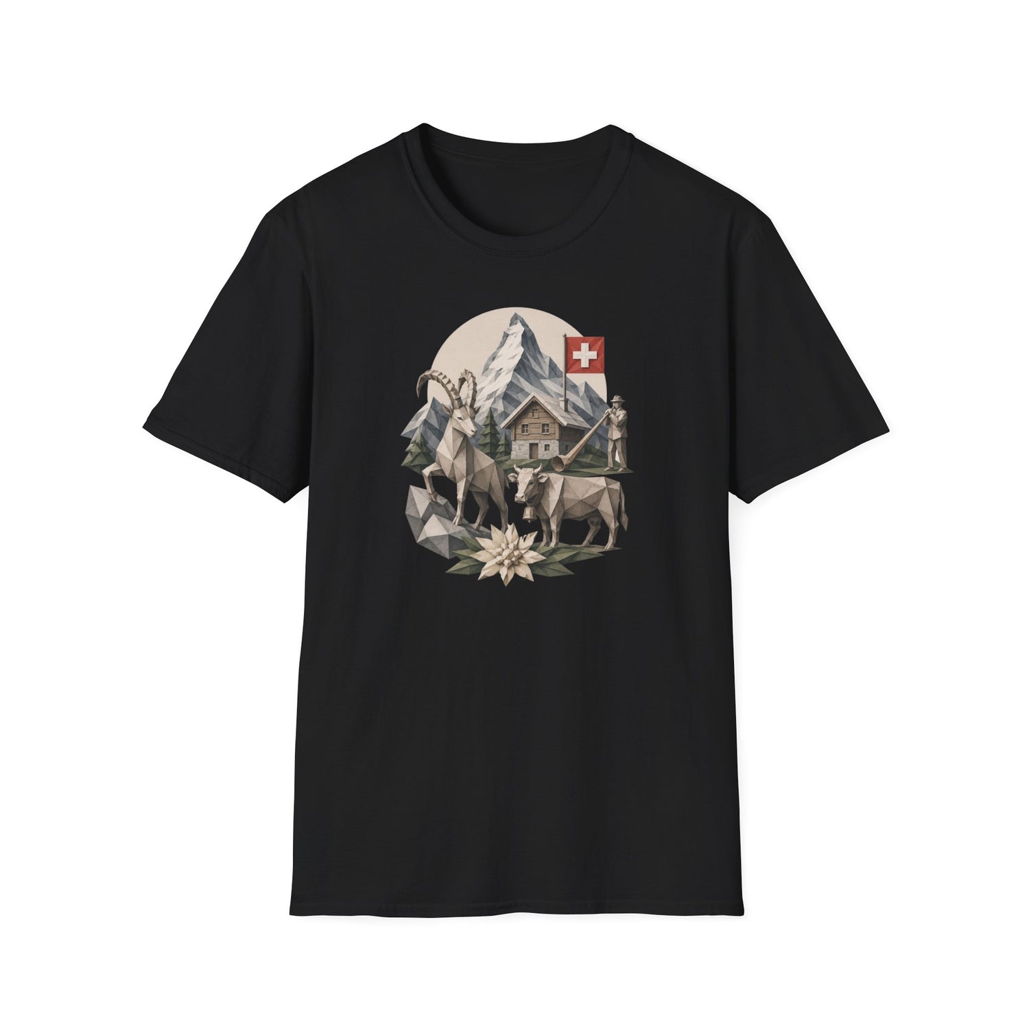 Berg T-Shirt - Schweizer Identifikation (Origami)
