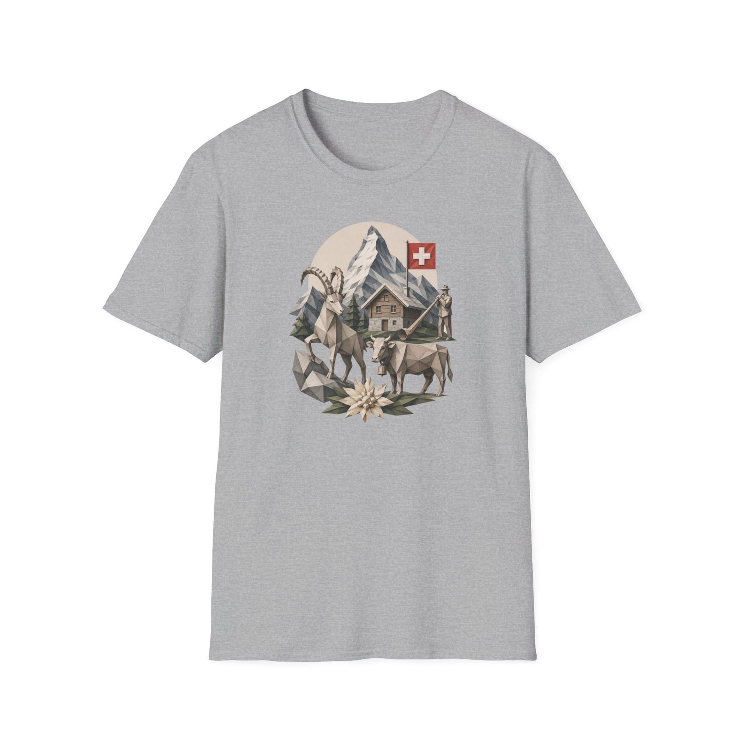 Berg T-Shirt - Schweizer Identifikation (Origami)