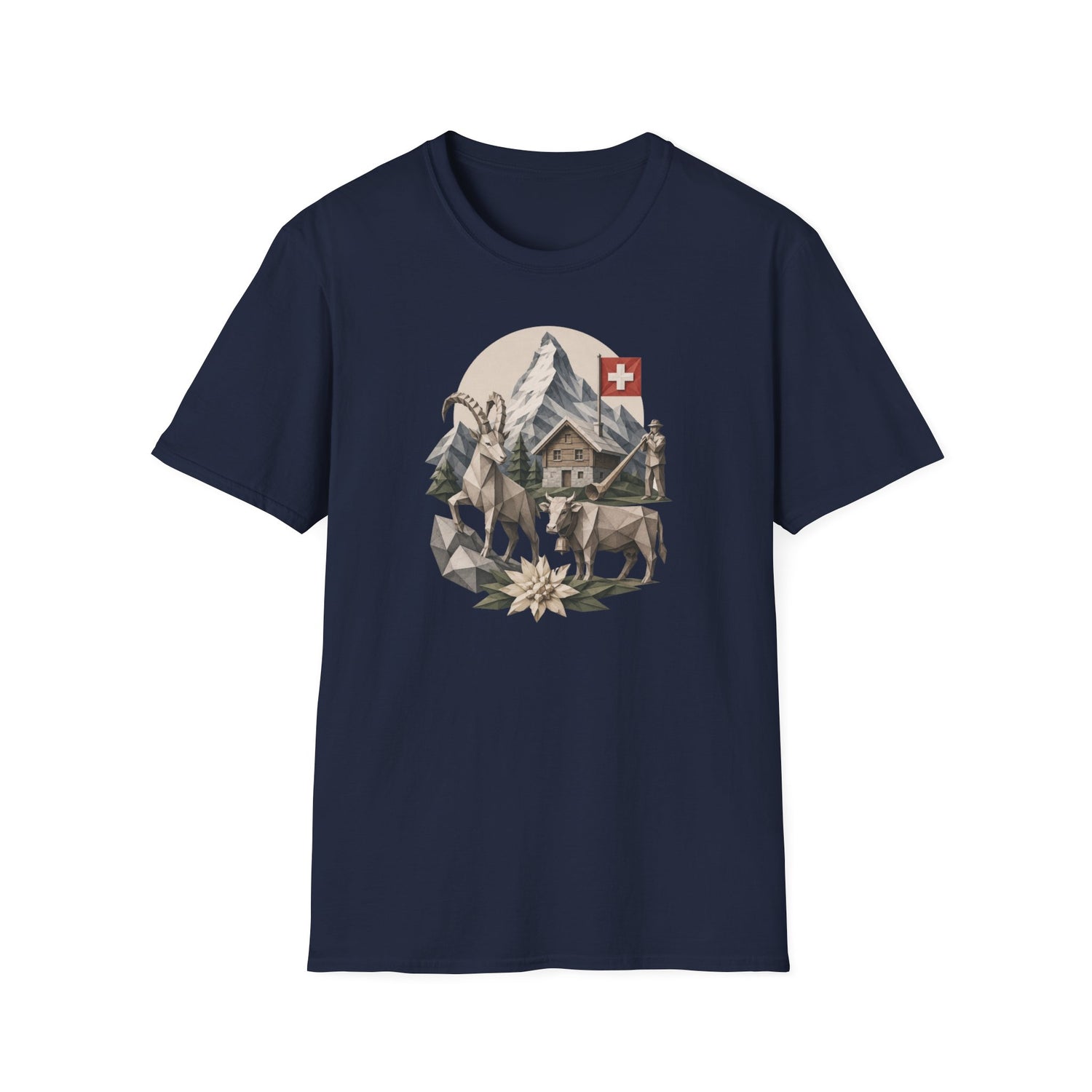 Berg T-Shirt - Schweizer Identifikation (Origami)