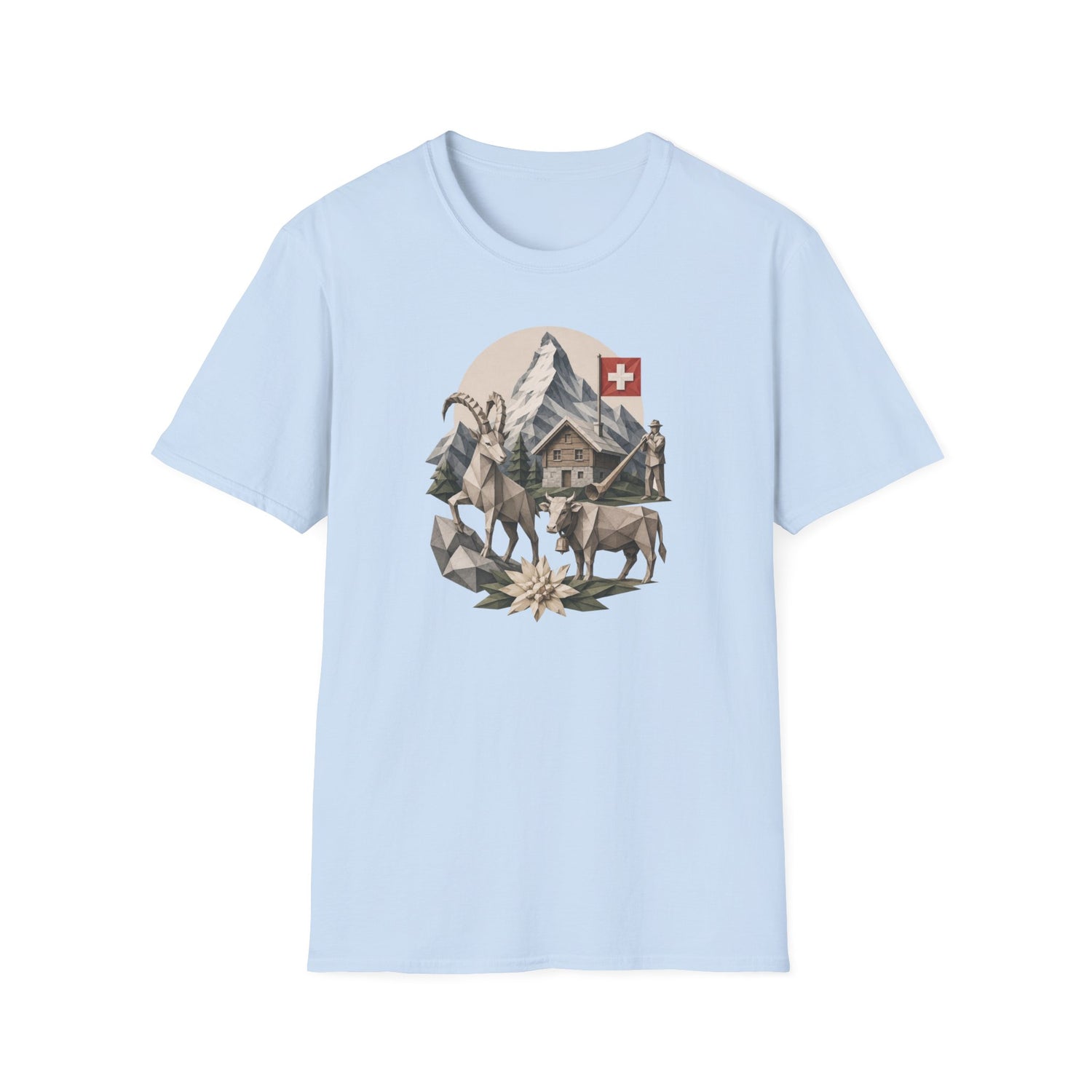 Berg T-Shirt - Schweizer Identifikation (Origami)