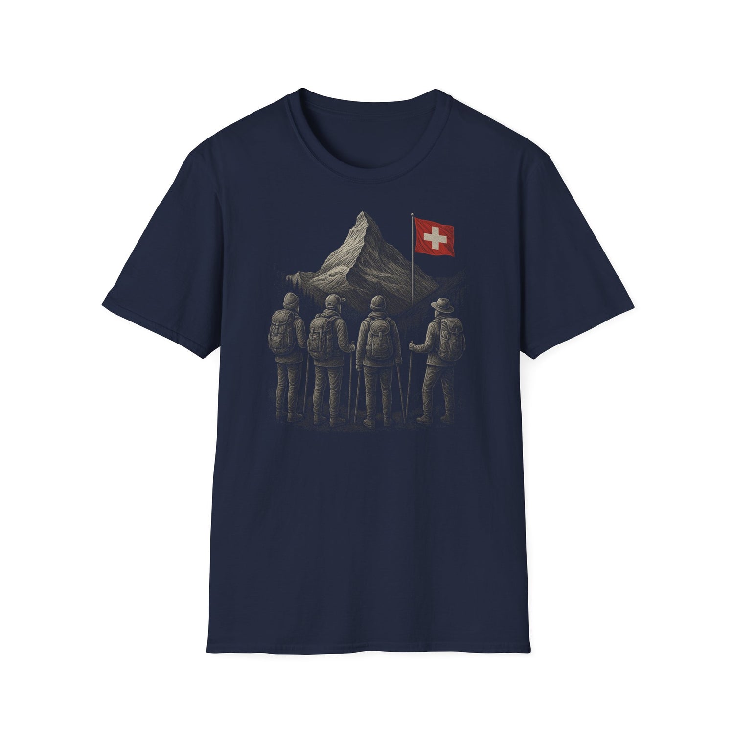 Berg T-Shirt - Freunde am Matterhorn