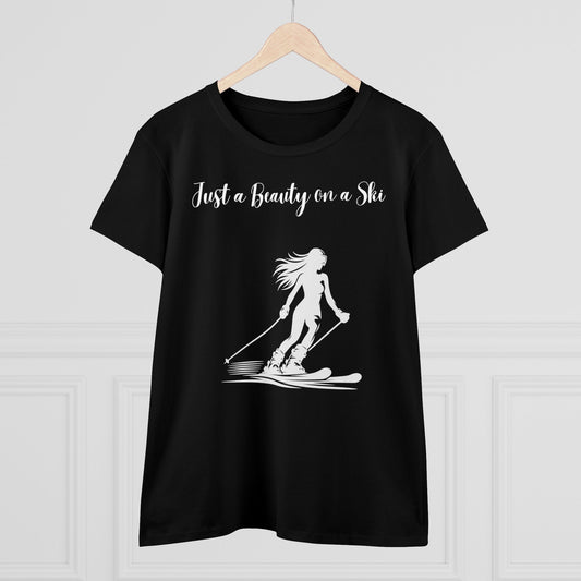 SKI T-Shirt - Just a Beauty on a Ski (Damen)