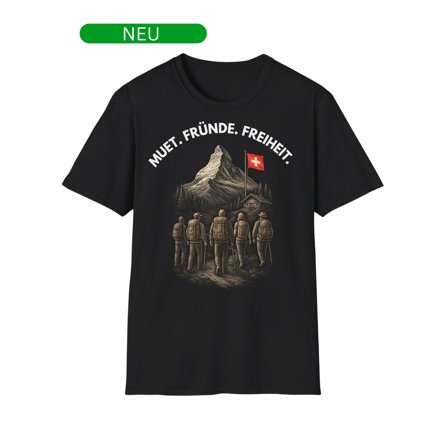 Berg T-Shirt - MUET. FRÜNDE. FREIHEIT.