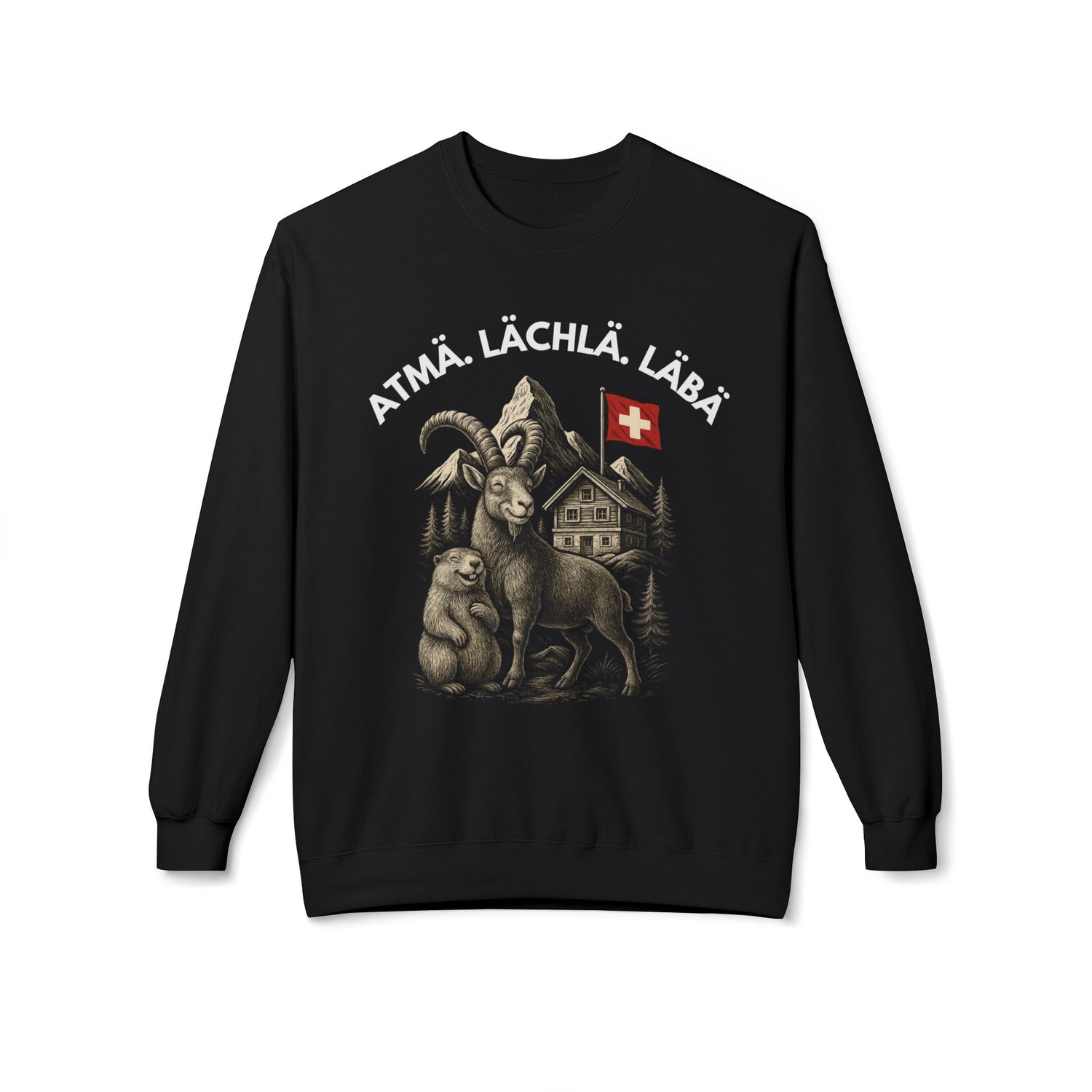 Berg Sweatshirt - Atme. Lächle. Läbä.