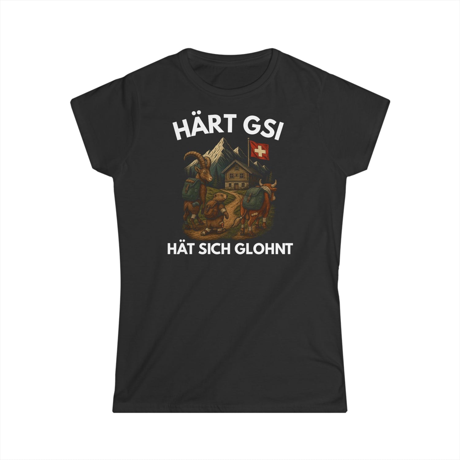 Berg T-Shirt - Härt gsi, hät sich glohnt (Damen)