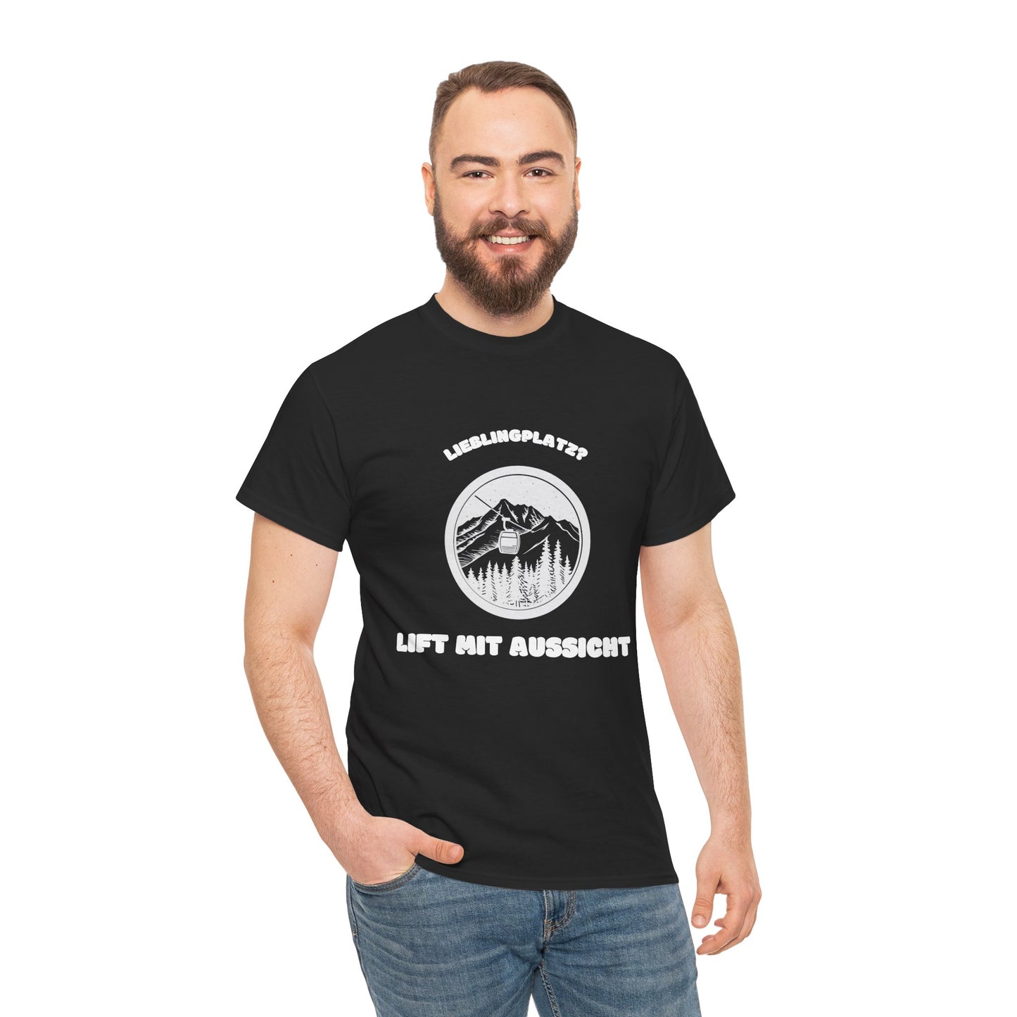 SKI T-Shirt - Lieblingsplatz, Lift mit Aussicht