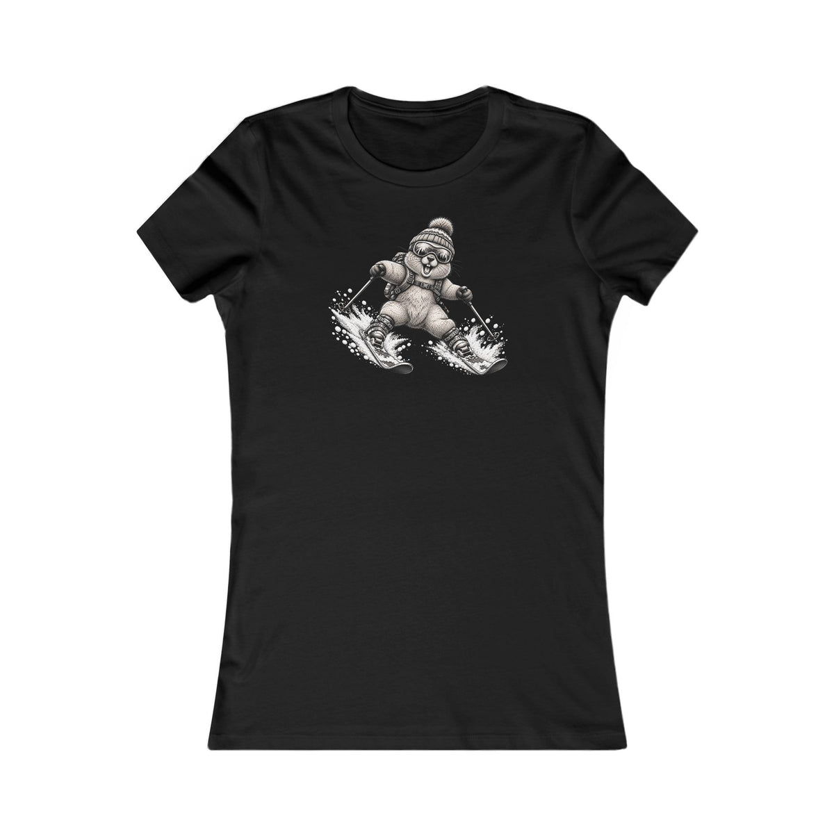 Berg T-Shirt - Murmeli auf SKI